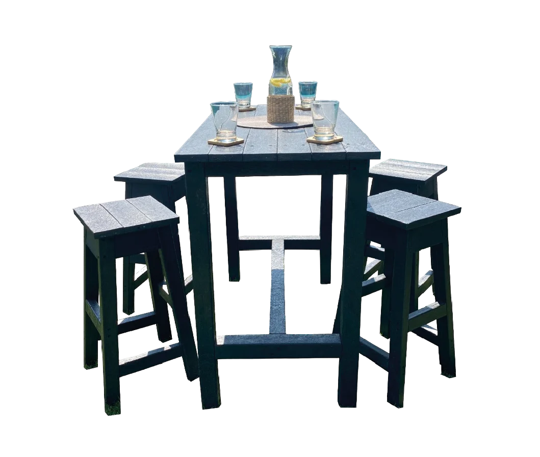 mesa bar + 4 taburetes